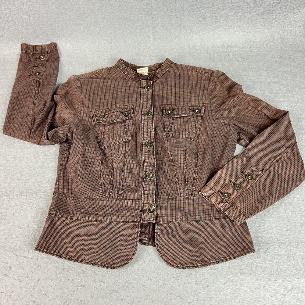Women's Faded Glory Originals Size 12 Brown Button Up Jacket